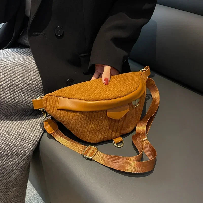 Sac banane femme velours noir - ShopGET®