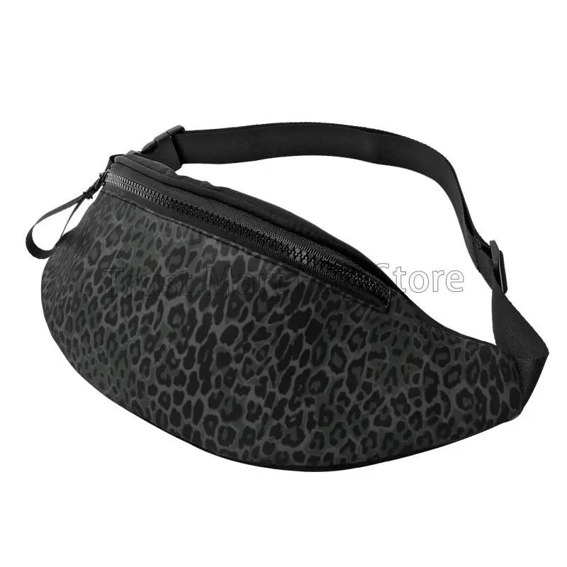 Sac banane léopard noir pour homme