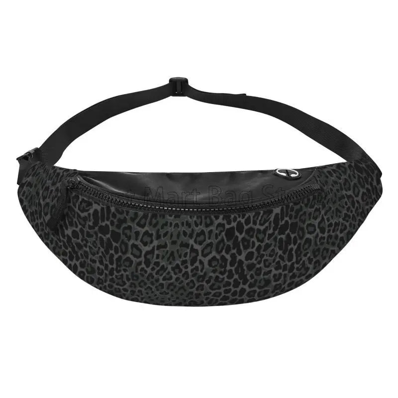 Sac banane léopard noir pour homme