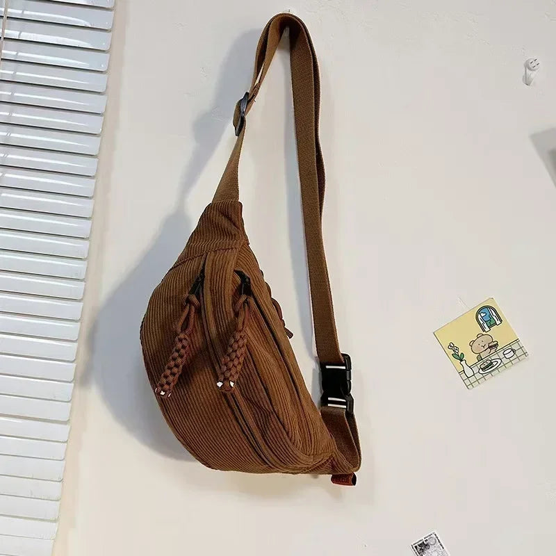 Sac banane marron pour homme