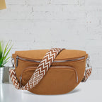Sac banane velours camel kaki