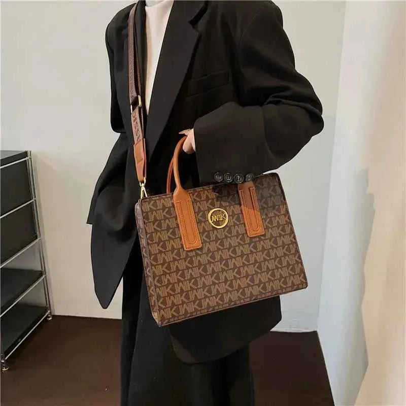 Sac cabas de haute qualité + portefeuilles Marron / 29x23x10cm-Blanc / 29x23x10cm-ShopGET® 