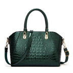 Sac cabas en cuir femme Vert-Bleu-wine rouge-Noir-ShopGET® 