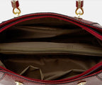 Sac cabas en cuir femme Vert-Bleu-wine rouge-Noir-ShopGET® 