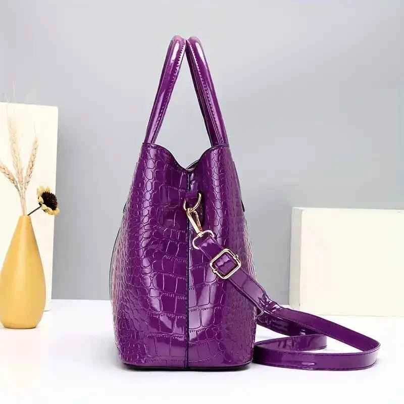 Sac cabas femme cuir chic Rouge-Pourpre-Marron-Chocolaté-Bleu-Noir-ShopGET® 