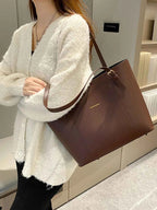 Sac cabas femme original de qualité premium Blanc / L-Marron / L-Noir / L-Kaki / L-ShopGET® 