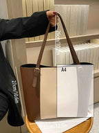 Sac cabas femme original de qualité premium Blanc / L-Marron / L-Noir / L-Kaki / L-ShopGET® 