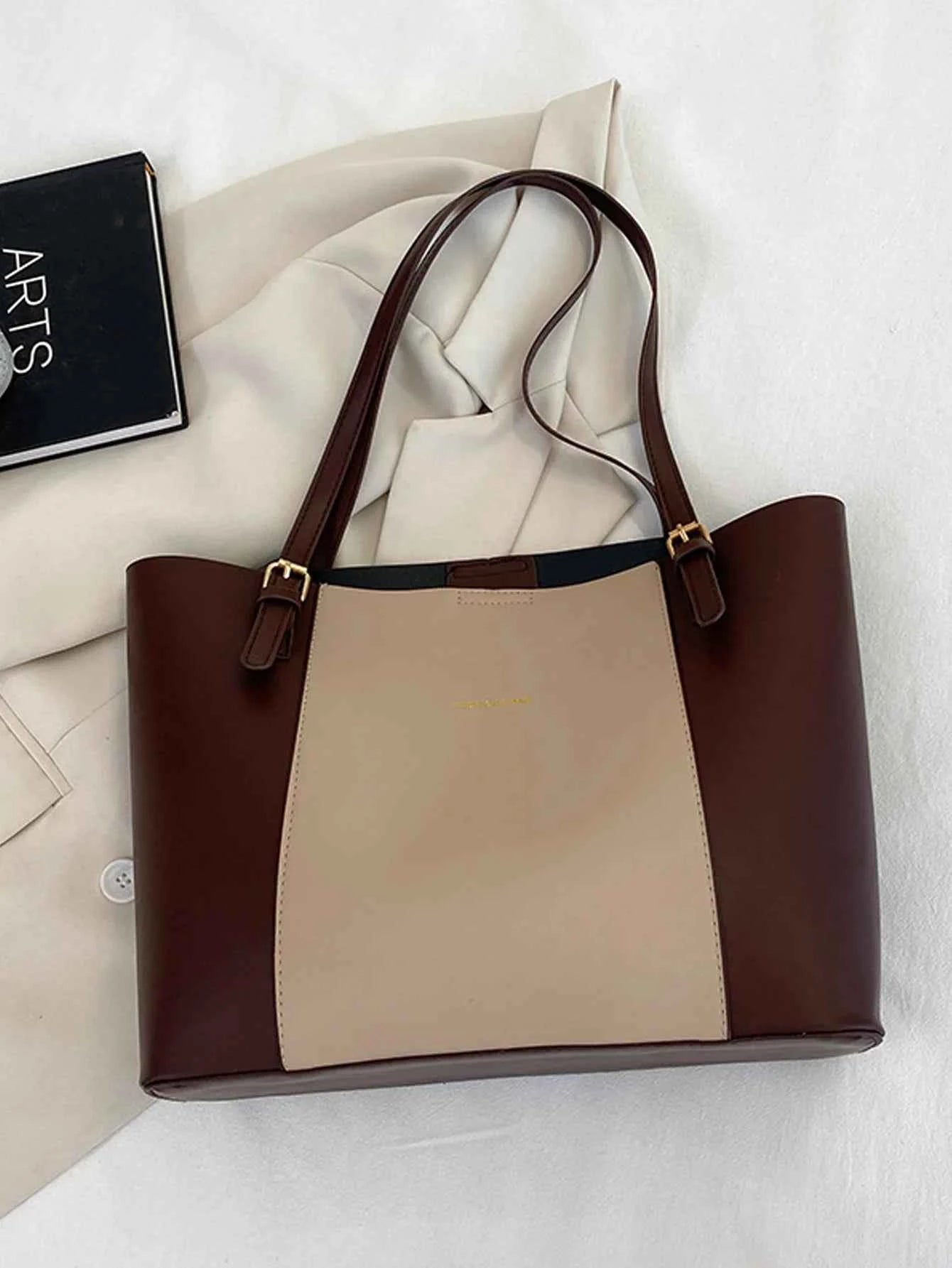 Sac cabas femme original de qualité premium Blanc / L-Marron / L-Noir / L-Kaki / L-ShopGET® 