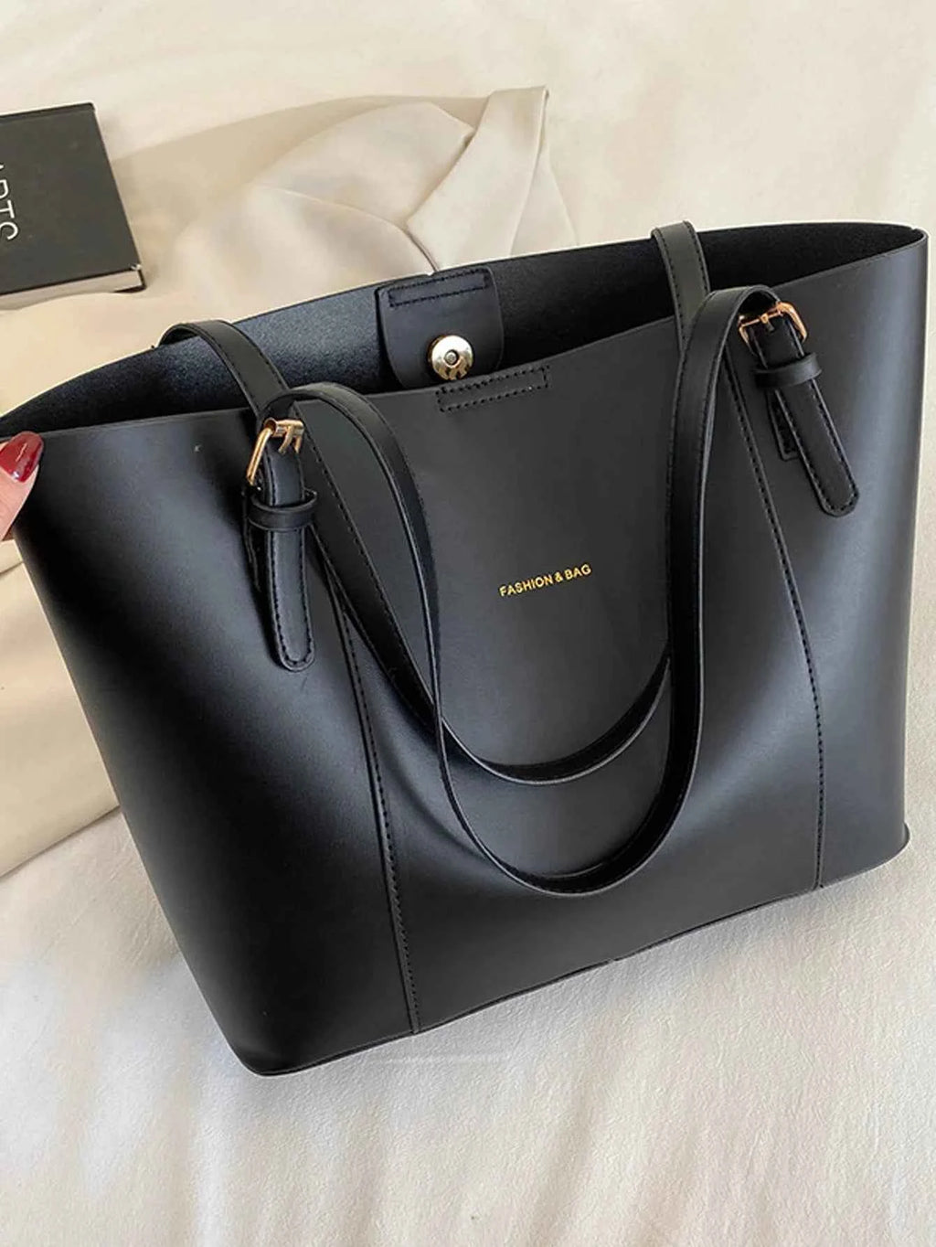 Sac cabas femme original de qualité premium Blanc / L-Marron / L-Noir / L-Kaki / L-ShopGET® 