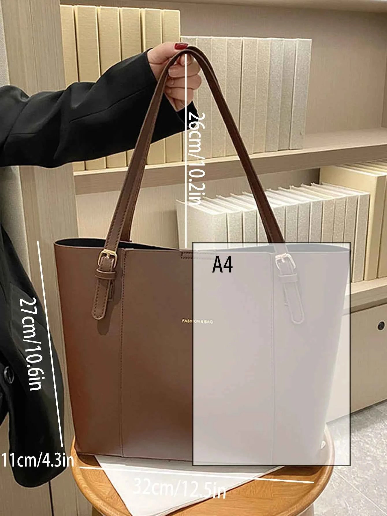 Sac cabas femme original de qualité premium Blanc / L-Marron / L-Noir / L-Kaki / L-ShopGET® 