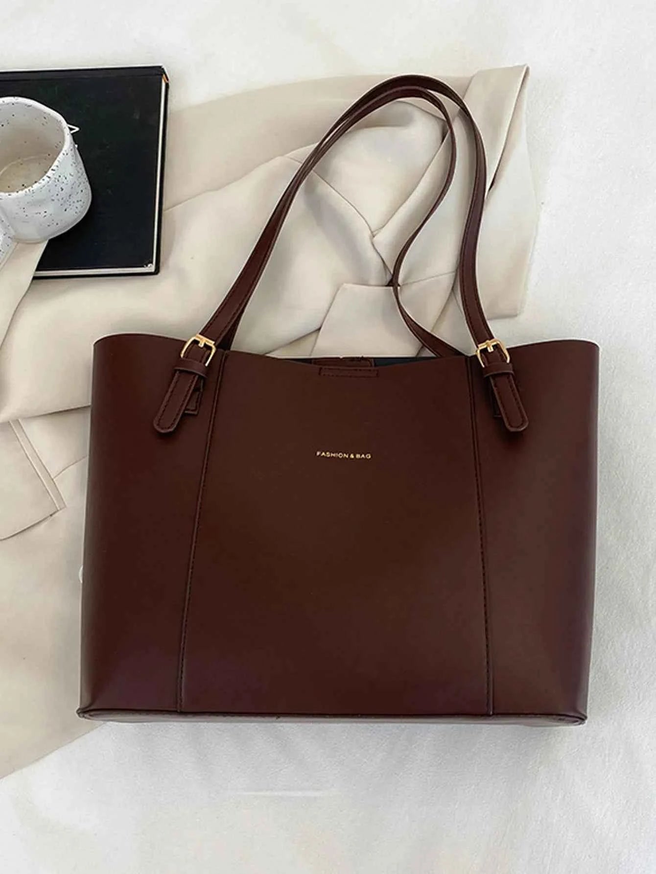 Sac cabas femme original de qualité premium Blanc / L-Marron / L-Noir / L-Kaki / L-ShopGET® 