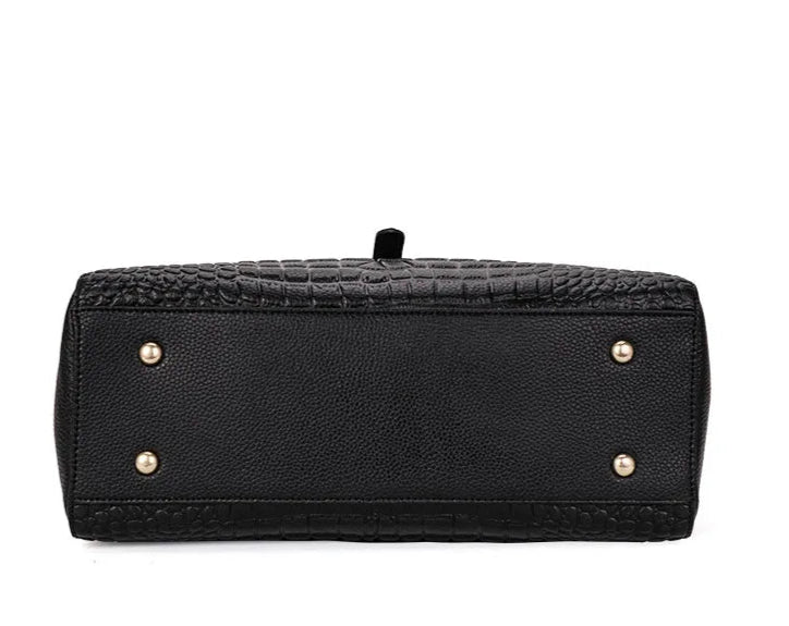 Sac cabas noir Aidrani en cuir Noir-ShopGET® 
