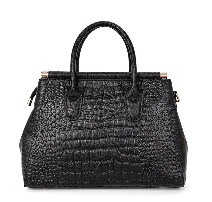 Sac cabas noir Aidrani en cuir Noir-ShopGET® 