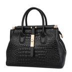 Sac cabas noir Aidrani en cuir Noir-ShopGET® 