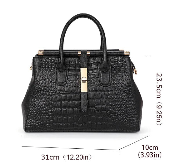 Sac cabas noir Aidrani en cuir Noir-ShopGET® 
