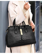 Sac cabas noir Aidrani en cuir Noir-ShopGET® 