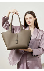 Sac cabas noir forme  zig zag Noir-Gris-ShopGET® 