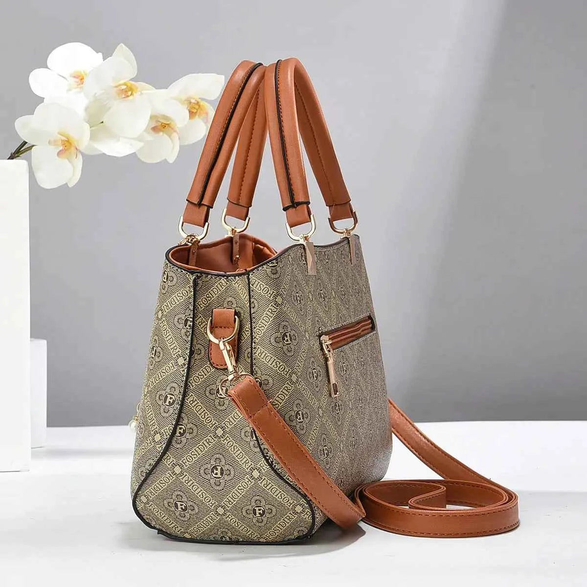 Sac cabas vintage femme Cofé-Chocolaté-Blanc-Ivory-Kaki-ShopGET® 