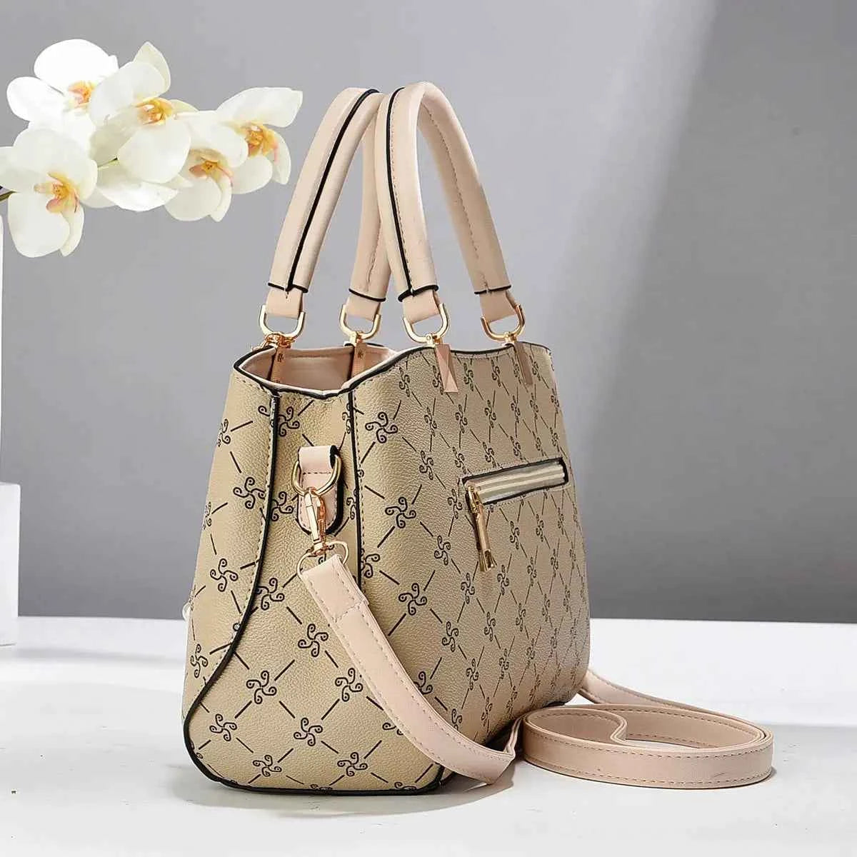 Sac cabas vintage femme Cofé-Chocolaté-Blanc-Ivory-Kaki-ShopGET® 