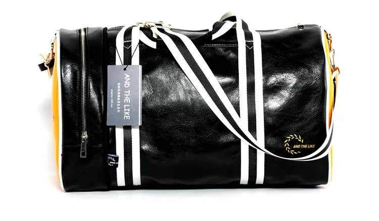 Sac polochon cuir Noir-Bleu-Noir Jaune-Vin Rouge-ShopGET® 