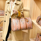 Sac weekend femme cuir Kaki Beige-ShopGET® 