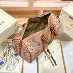 Sac weekend femme cuir Kaki Beige-ShopGET® 