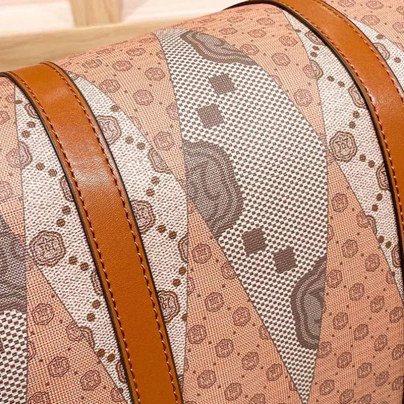 Sac weekend femme cuir Kaki Beige-ShopGET® 