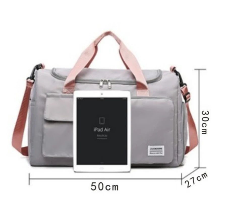 Sac weekend femme multipoches Lavender-Noir-Vert-Bleu-Rose-Pourpre-Gris-ShopGET® 