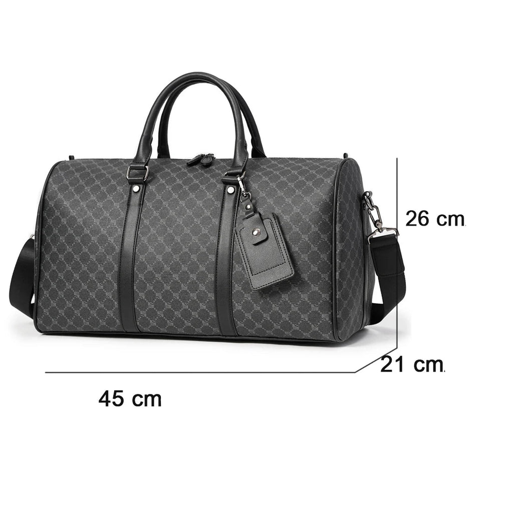 Sac weekend femme voyage confortable en cuir Noir-ShopGET® 