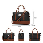 Sac weekend matelassé pour femme Vert-Kaki-Bleu-Beige-Noir-Noir & Marron-ShopGET® 