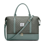 Sac weekend matelassé pour femme Vert-Kaki-Bleu-Beige-Noir-Noir & Marron-ShopGET® 