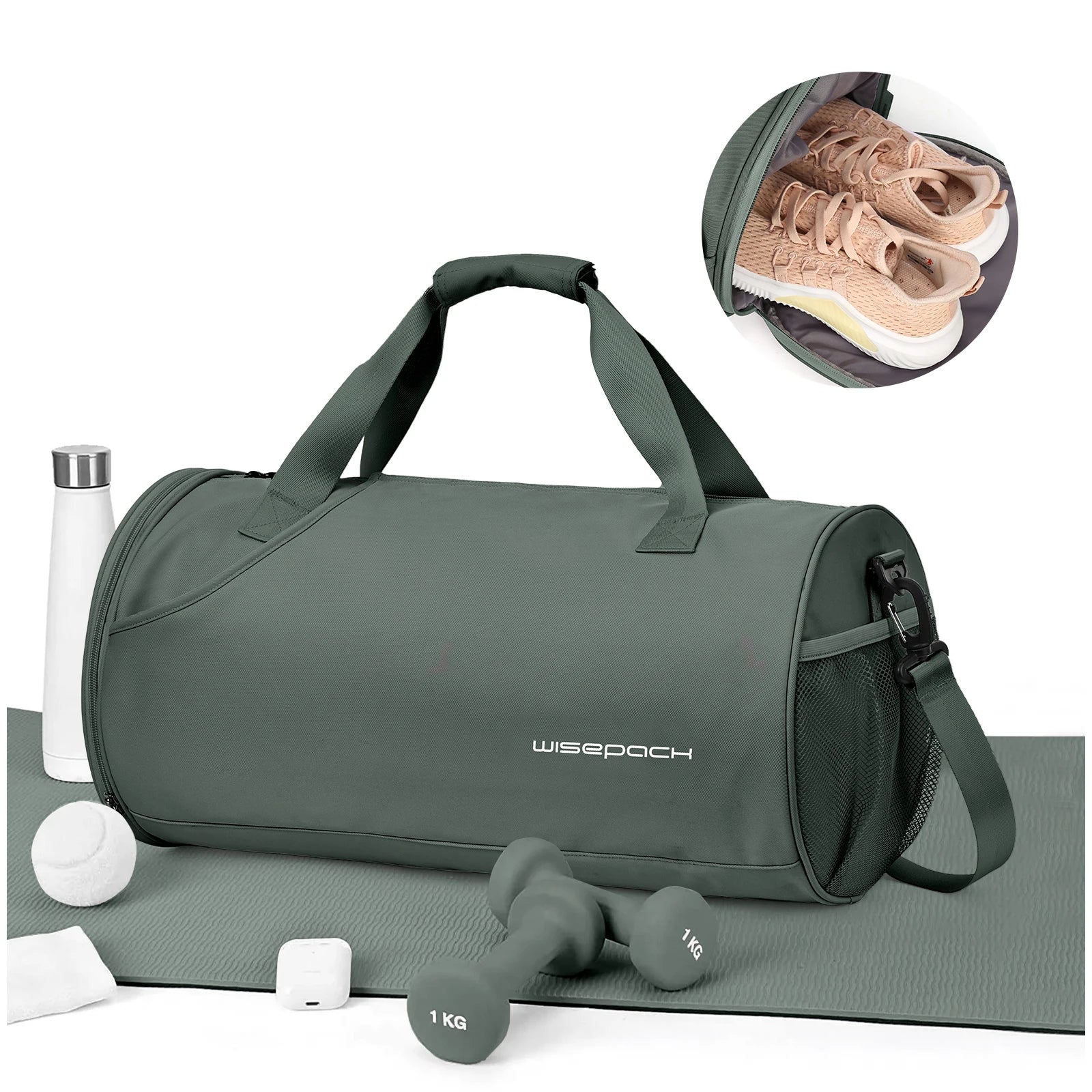 Sac weekend style polochon Bleu-Beige-Bleu A-Vert-Pourpre-Rose-Noir-Vert Large-Bleu Large-Bleu A Large-Noir Large-Pourpre Large-Beige Large-Rose Large-ShopGET® 