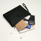 Pochette homme tigre en cuir Noir / 18cm x 23cm x 3cm-Noir / 15cm x 23cm x 3cm-ShopGET® 