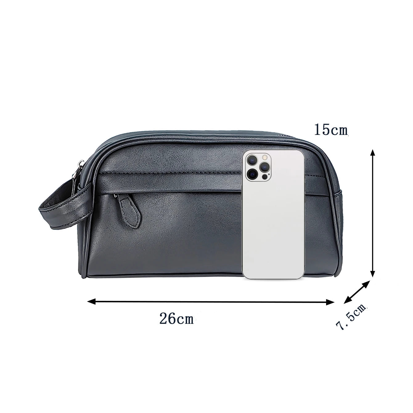 Pochette homme avec poignée Noir-ShopGET® 