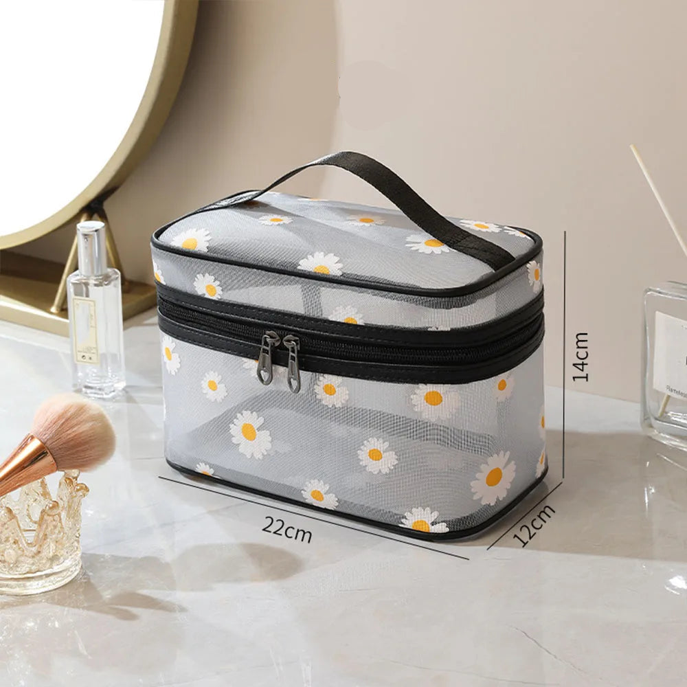 Trousse de toilette voyage floral transparent - ShopGET®