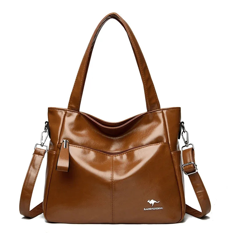 Sac cabas noir Genuine Leather à bandoulière Rouge-Jaune A-Gris-Vert-Bleu-Noir A-Jaune B-Kaki-Burgundy-Noir B-Jaune C-ShopGET® 