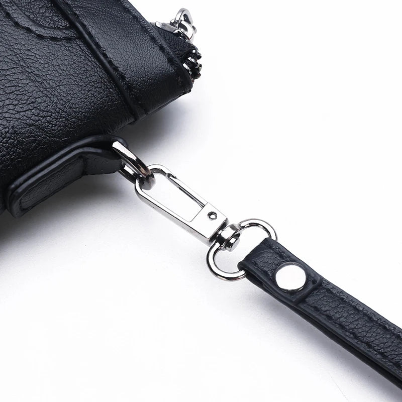 Pochette homme de luxe à fermeture éclaire Sombre / 19cm x 29cm x 3cm-Sombre / 17cm x 27cm x 3cm-ShopGET® 