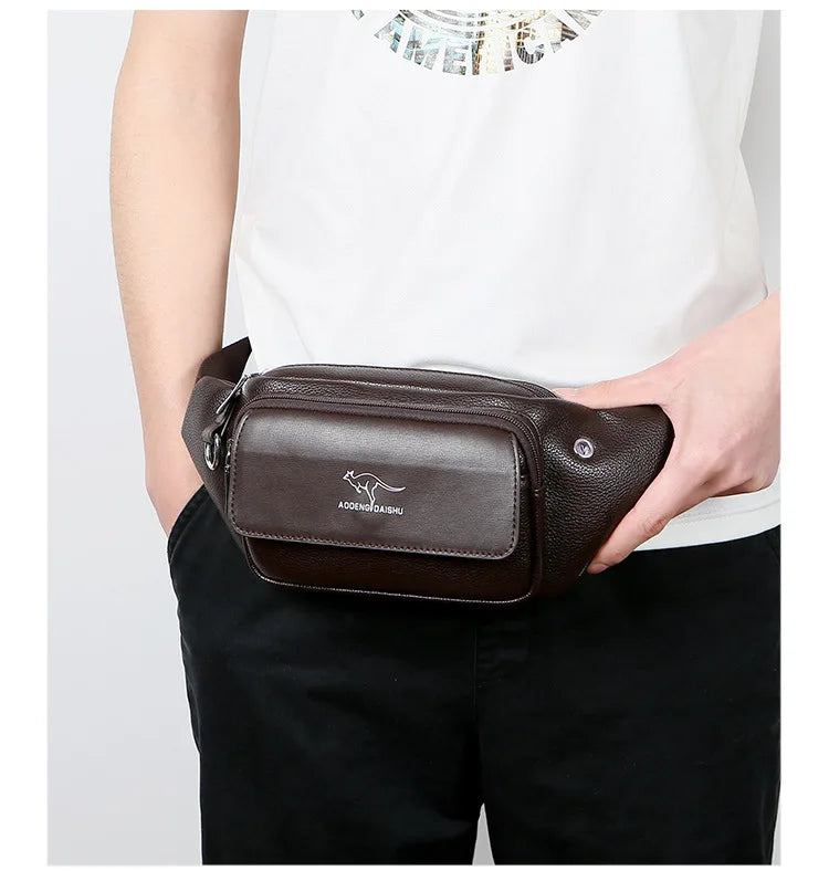 Sac banane cuir kangourou