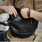 Sac banane bandoulière en cuir de vache