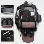 Sac polochon messenger Vert-Noir-ShopGET® 