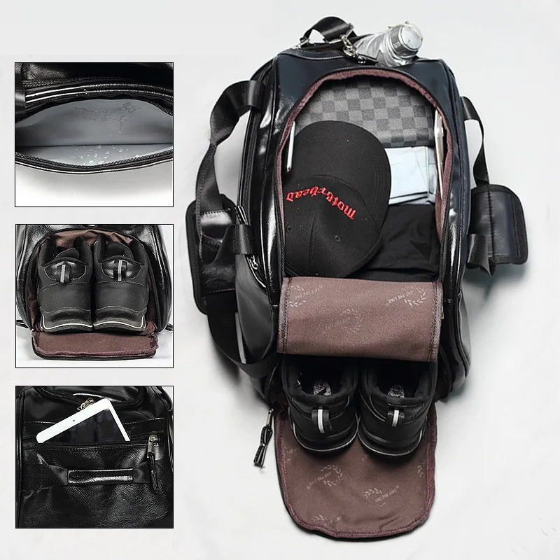 Sac polochon messenger Vert-Noir-ShopGET® 