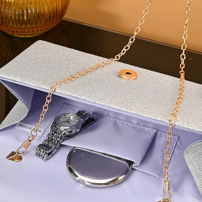 Pochette femme mariage pas cher original Argent-ShopGET® 