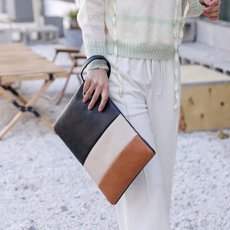 Pochette femme tendance en cuir A / 33x1x24cm-B / 33x1x24cm-C / 33x1x24cm-ShopGET® 