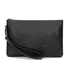 Pochette homme plat en cuir de haut qualité A / 24cm x 16cm x 2cm-B / 24cm x 16cm x 2cm-C / 24cm x 16cm x 2cm-D / 24cm x 16cm x 2cm-ShopGET® 