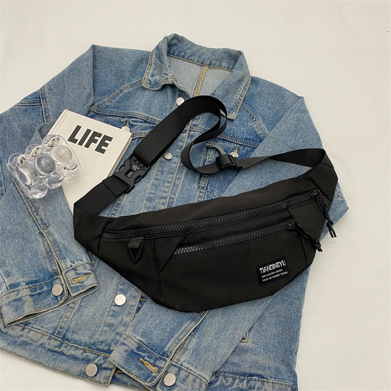 Sac banane léopard anti-vol en toile