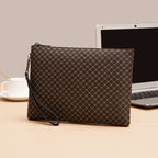 Pochette homme temps moderne en cuir Noir / 15cm x 24cm x 2cm-Noir / 19cm x 27cm x 2cm-ShopGET® 