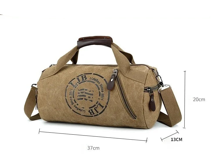 Sac polochon voyage courte séjour Marron-Kaki-Noir-Bleu-Vert-ShopGET® 