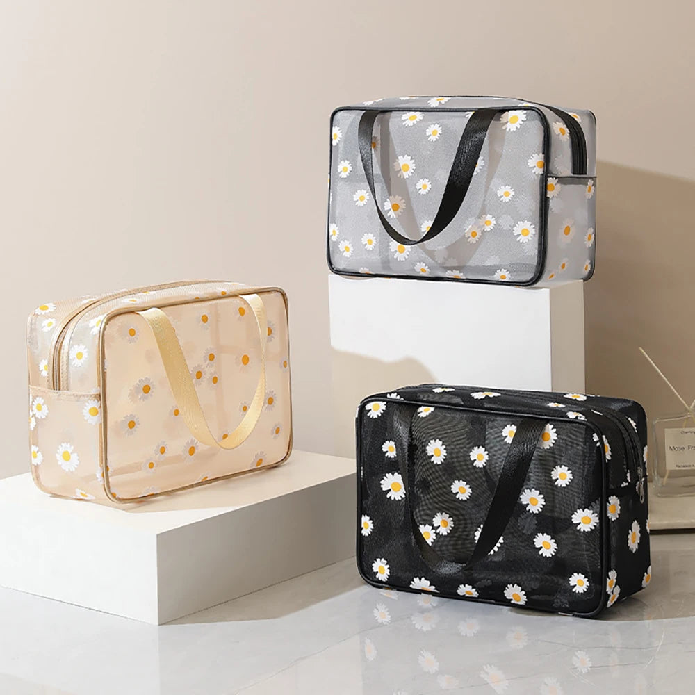 Trousse de toilette voyage floral transparent - ShopGET®