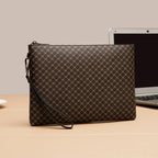 Pochette homme temps moderne en cuir Noir / 15cm x 24cm x 2cm-Noir / 19cm x 27cm x 2cm-ShopGET® 