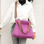 Sac cabas femme en tissu Canvas A-B-C-D-E-F-G-H-Noir-Marron-Bleu-Pourpre-I1-A-Gris-I1-B-I1-C-rose rouge-I1-D-I1-E-ShopGET® 